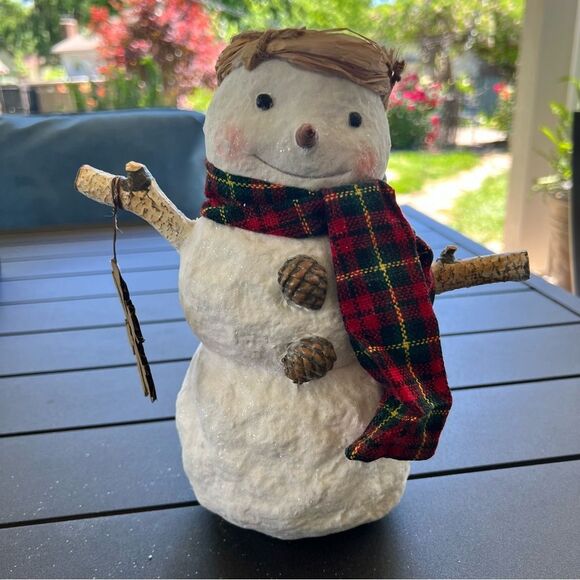 Hallmark White & Red Holiday Snowman Decor by Gary Head Collection - Picture 1 of 8
